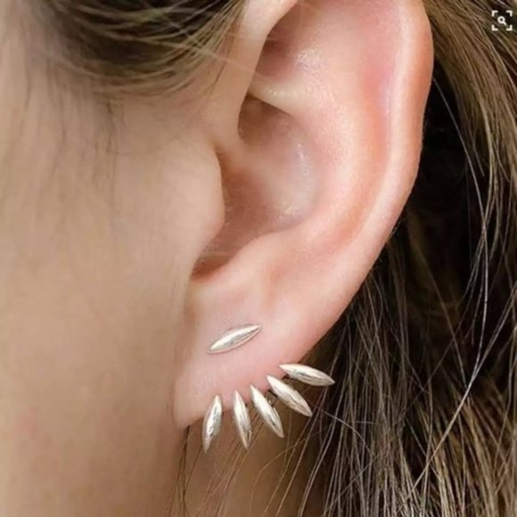 Jewelry - 🟩 Rose Gold Color Double Sided Earring - NWT!